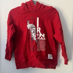 Uniqlo boy red iron man sweater